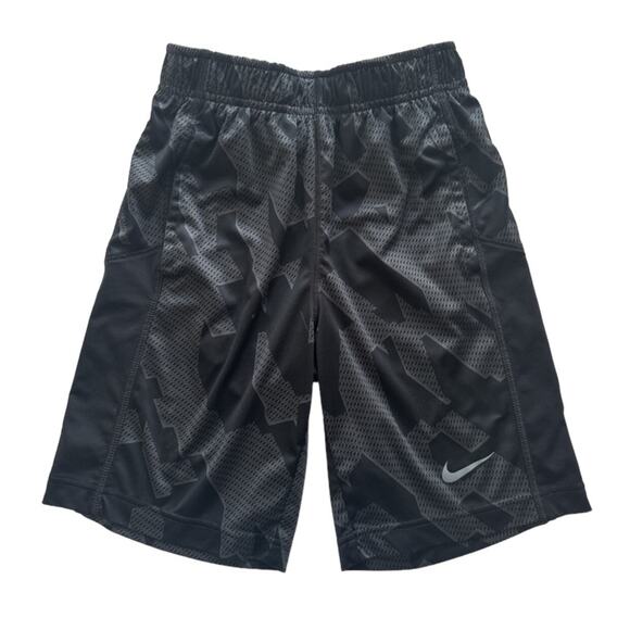 Nike Black Geometric Patterned Basketball Shorts Size S(8-9) - Picture 1 of 4